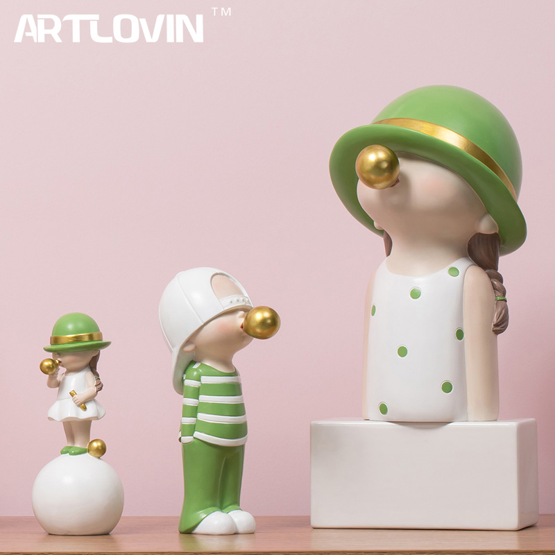 Home Decor Za - ARTLOVIN Nordic Stil Charakter Figuren Kinder