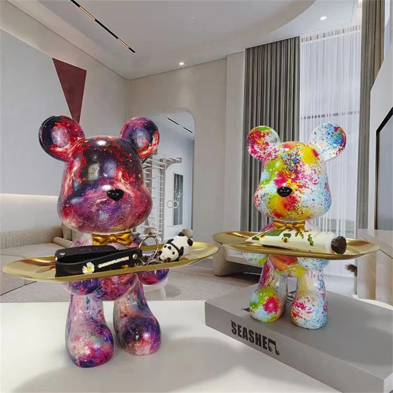 Home Decor Y2K - 29 cm Graffiti Bär Figur Home