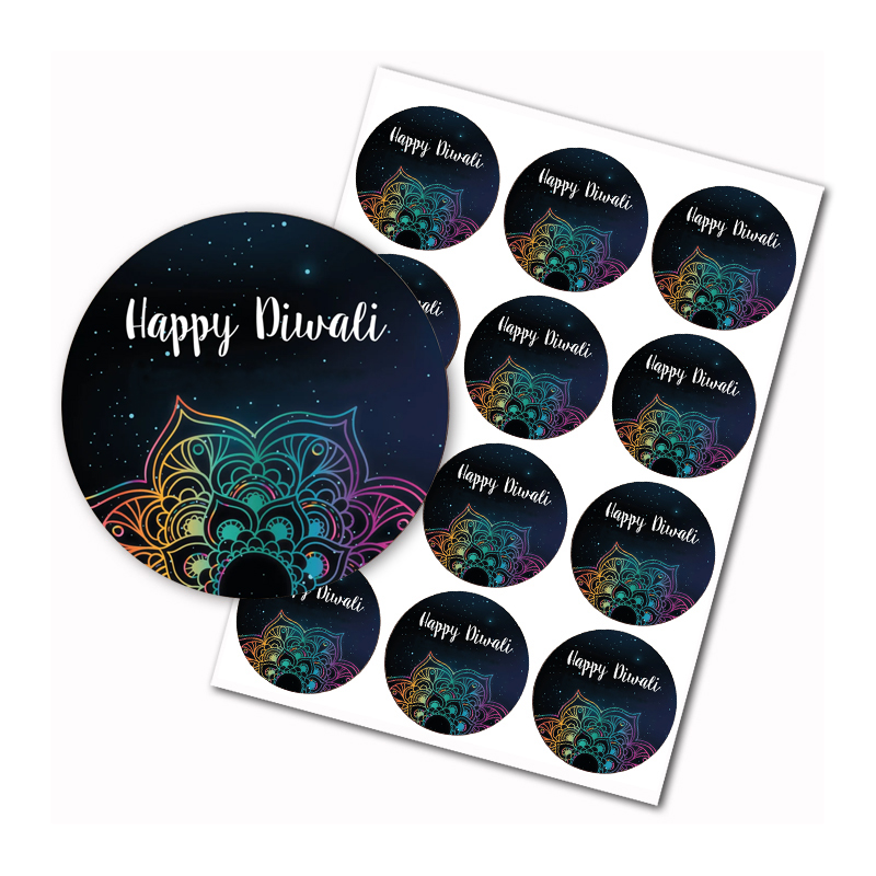 Home Decor Indonesia - Happy Diwali Aufkleber indisches Festival der