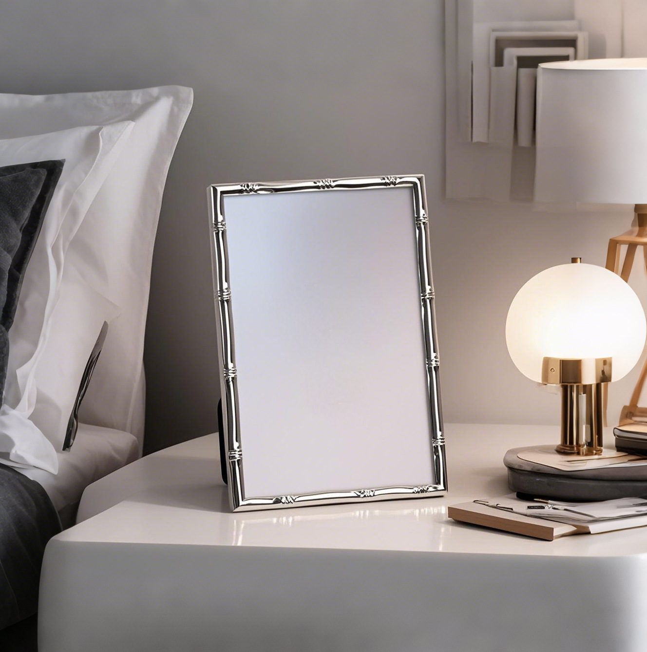 Bamboo Photo Frame - Aluminium Europäischer Fotorahmen 6/7/8/10 Zoll Hochwertiger