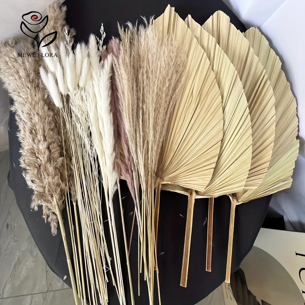 Pampas Grass Decor - 35 Stück natürliches Pampasgras, Boho-Heimdekoration, ästhetischer
