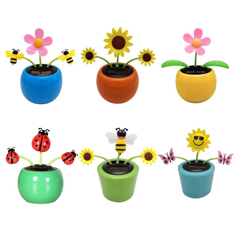Home Decor Za - Solarbetriebene tanzende Blume, Sonnenblume, Solar-Ornament, schüttelnder