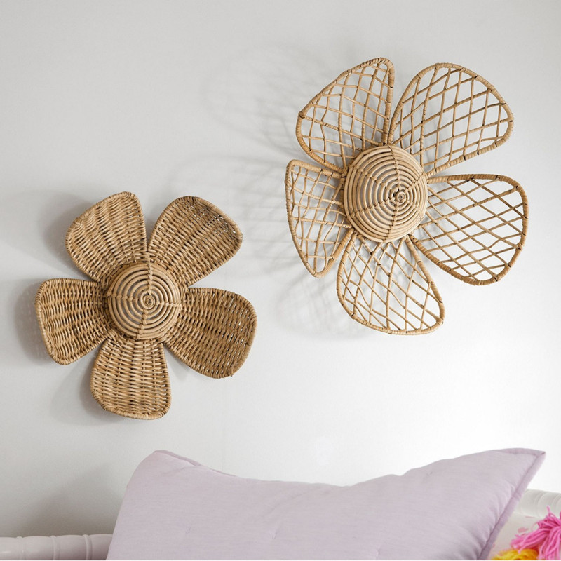 Home Decor Za - INS Nordic Woven Rattan Blume Wand