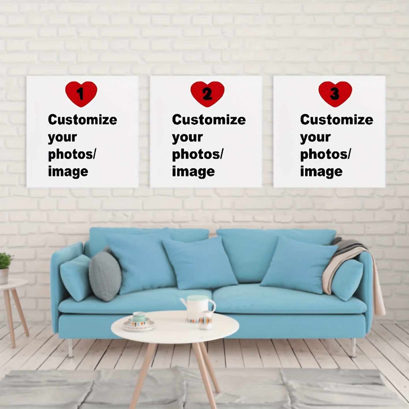 Home Decor Theme - 3 teile/satz Benutzerdefinierte Quadratische Leinwand Poster