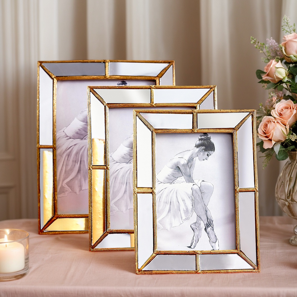 Bamboo Photo Frame - 1 Stück, Ein Fotorahmen mit Einfachem
