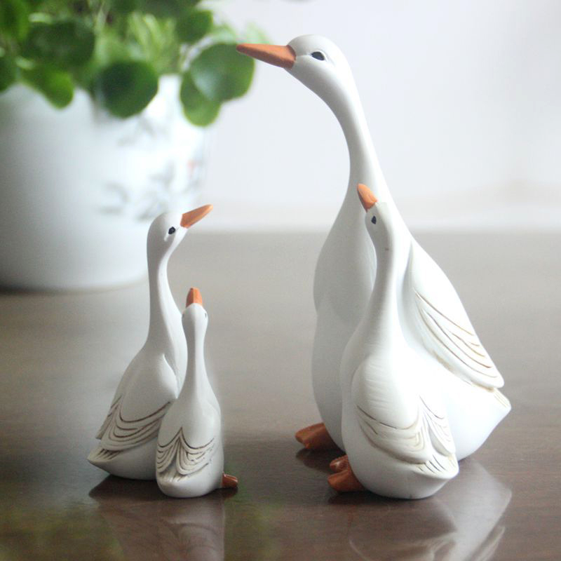 Home Decor Za - Spaß Nette Ente Harz Statue Mutter