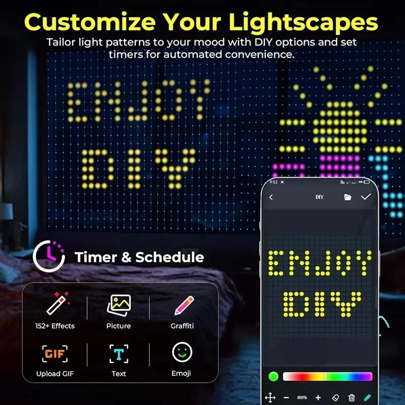 Intelligente LED-Vorhanglichte – Home Decor Free App Bewertung und Preis