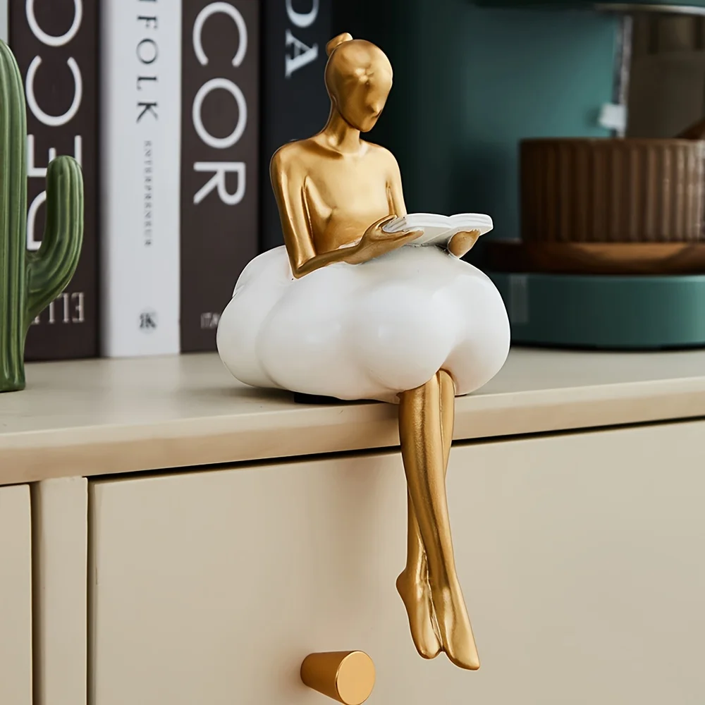 Wolken mädchen Skulptur abstra – Home Decor Y2K Bewertung und Preis