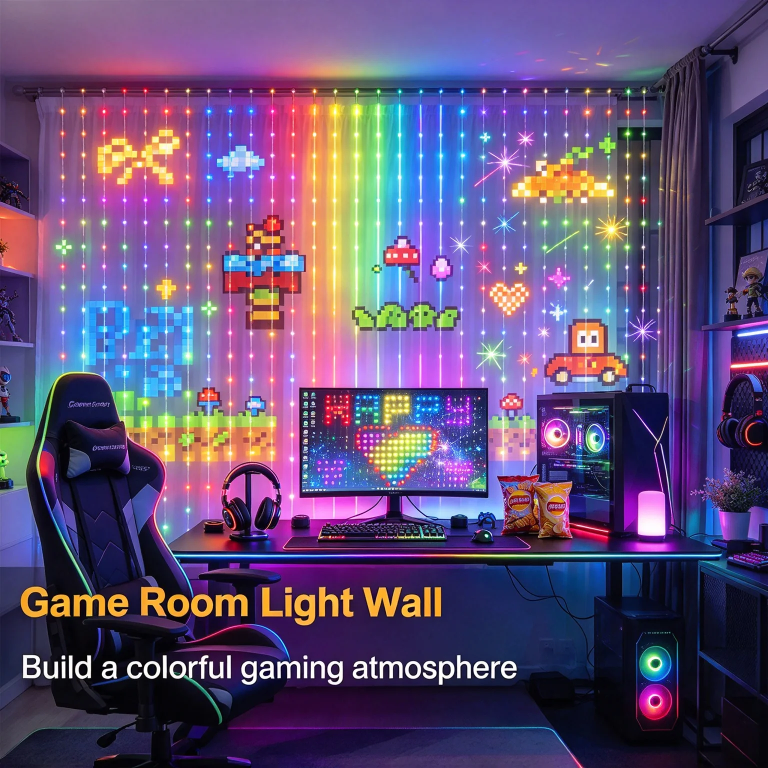 Intelligente LED-Vorhang-Licht – Home Decor Free App Bewertung und Preis