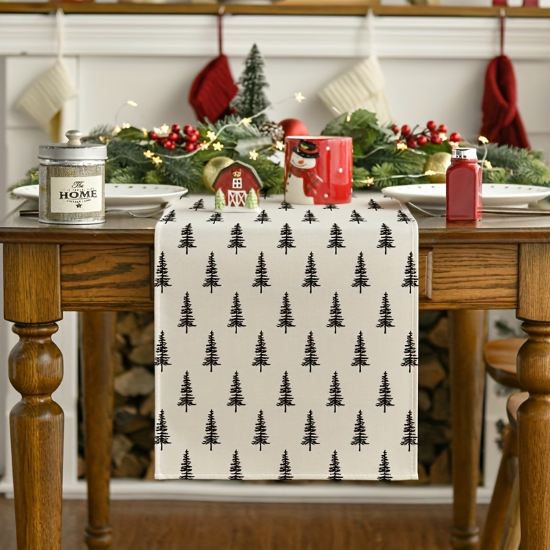 Einfacher Weihnachtsbaum-Tisch – Linen Table Runner Bewertung und Preis