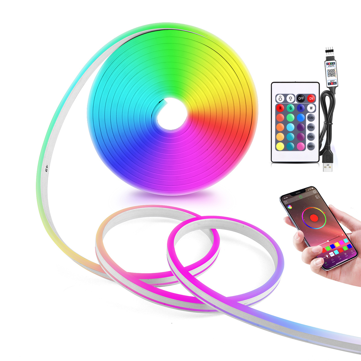 5V USB RGB Neon LED Streifen L – Home Decor Free App Bewertung und Preis