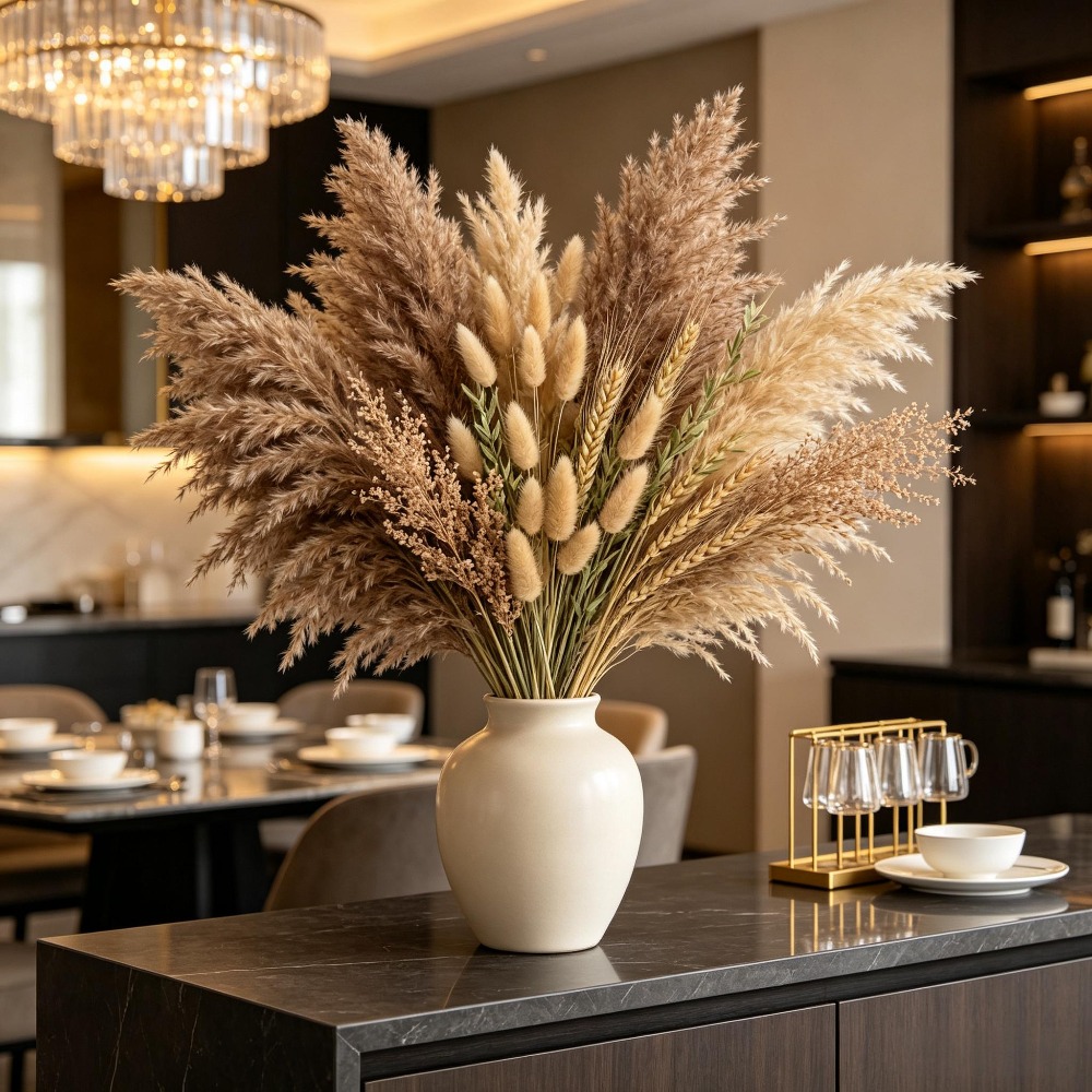 1 Strauß gemischter getrocknet – Pampas Grass Decor Bewertung und Preis