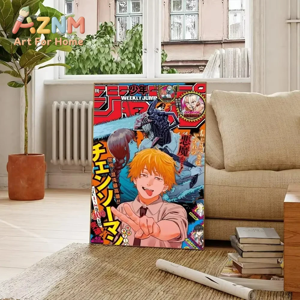 AZNM Chainsaw Man Anime Leinwa – Home Decor Magazine Bewertung und Preis