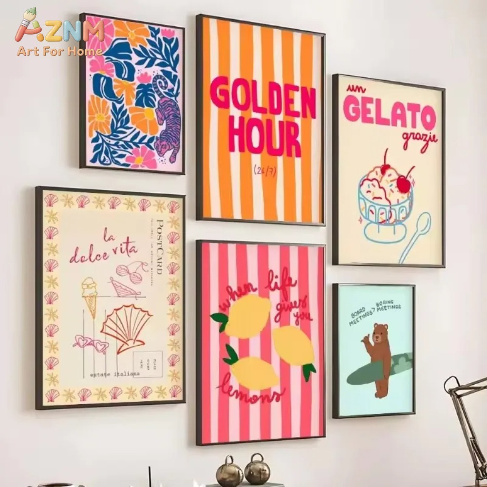 AZNM Bunte Sommer-Zitronen-Hum – Home Decor Y2K Bewertung und Preis