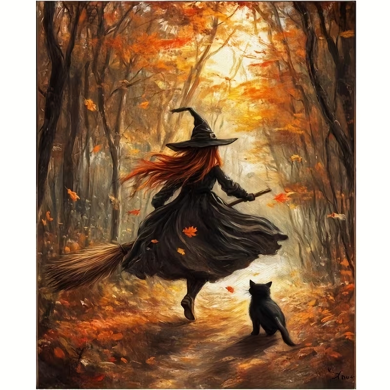 Retro Halloween Herbsthexe auf – Home Decor Theme Bewertung und Preis